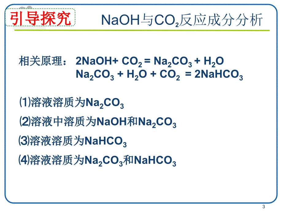 碳酸钠和碳酸氢钠与盐酸反应优秀课件_第3页