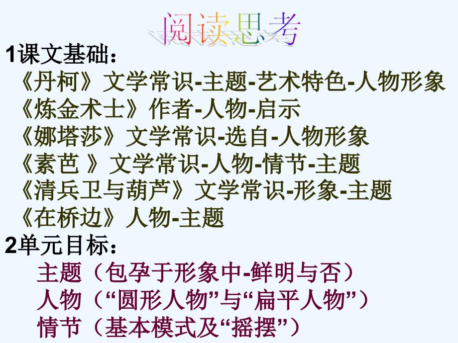 外国小说欣赏35单元_第1页