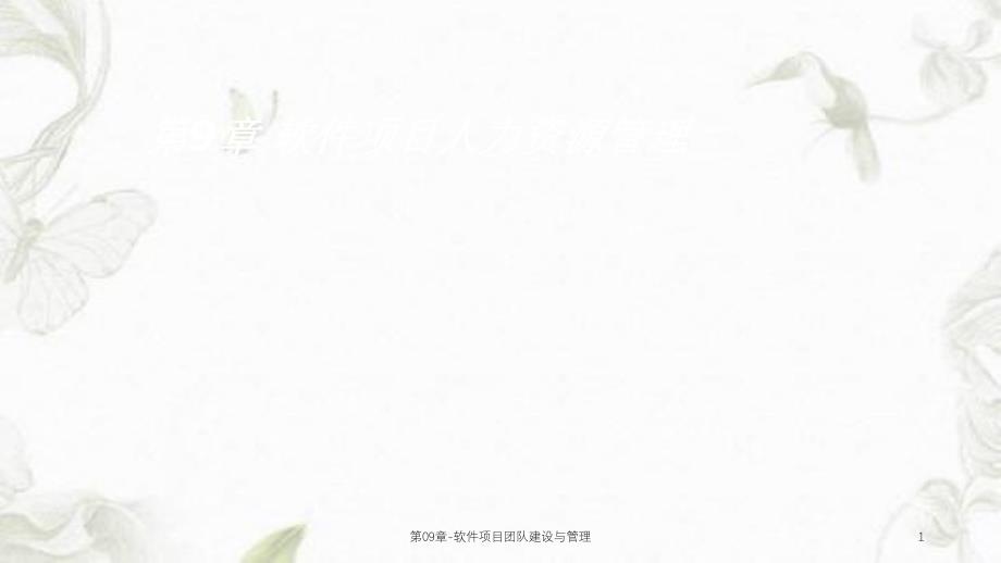 第09章软件项目团队建设与管理课件_第1页