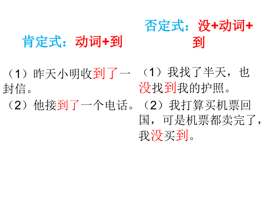 结果补语 第七课我的护照你找到了没有初级汉语汉语教学课件（外国老师使用的资料）_第4页