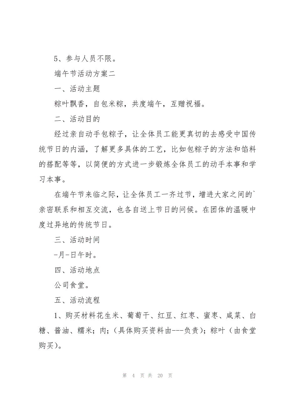 端午节活动方案模板8篇_第4页