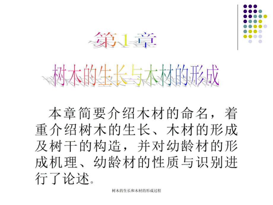 树木的生长和木材的形成过程课件_第1页