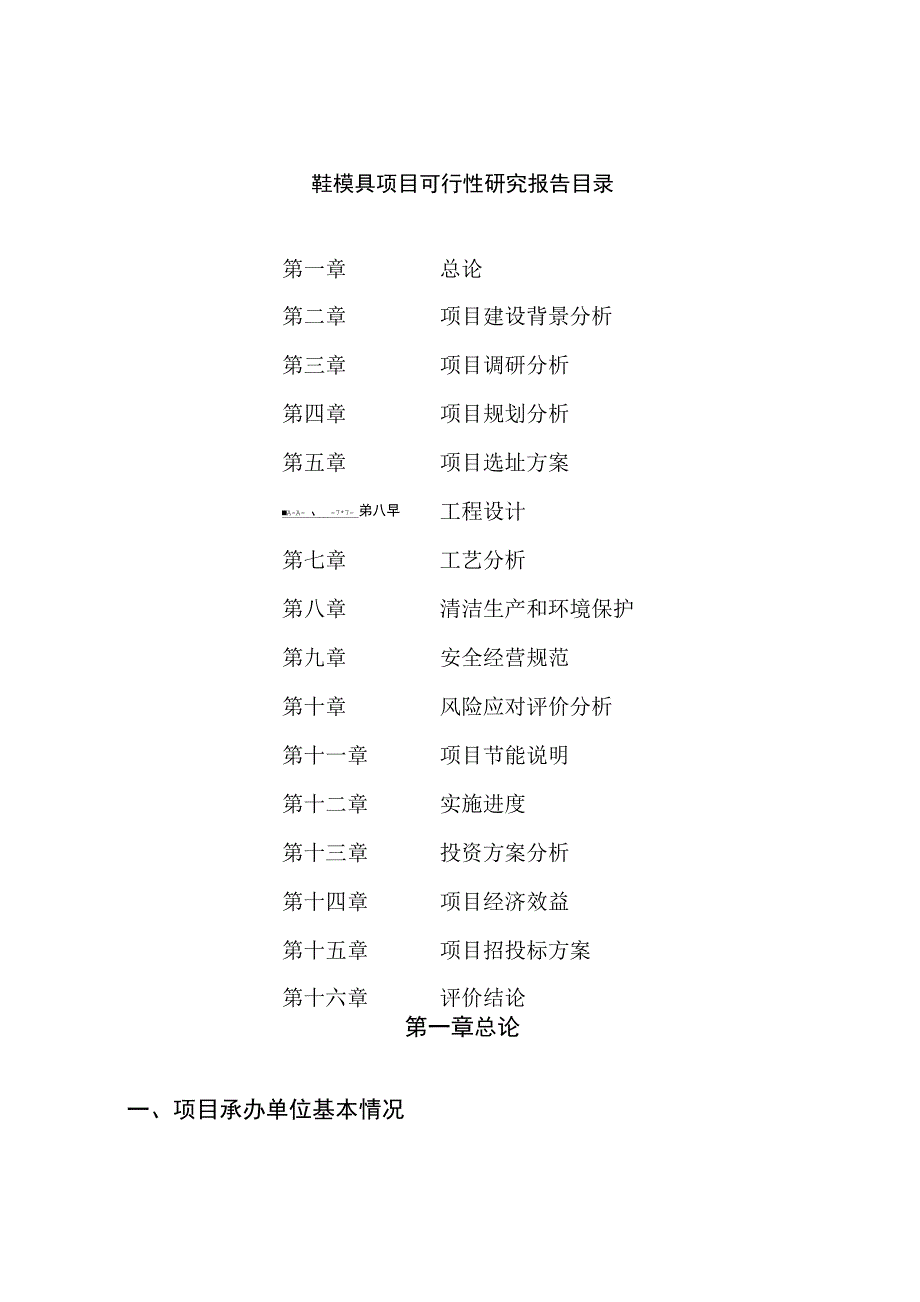 鞋模具项目可行性研究报告参考样例模板_第3页