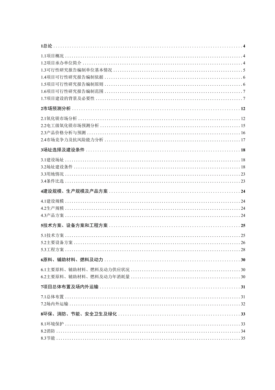 高温电工级氧化镁项目可行性研究报告可行性研究报告_第2页