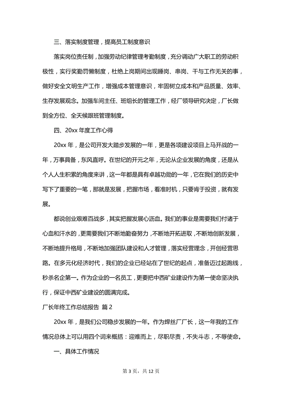 厂长年终工作总结报告_第3页