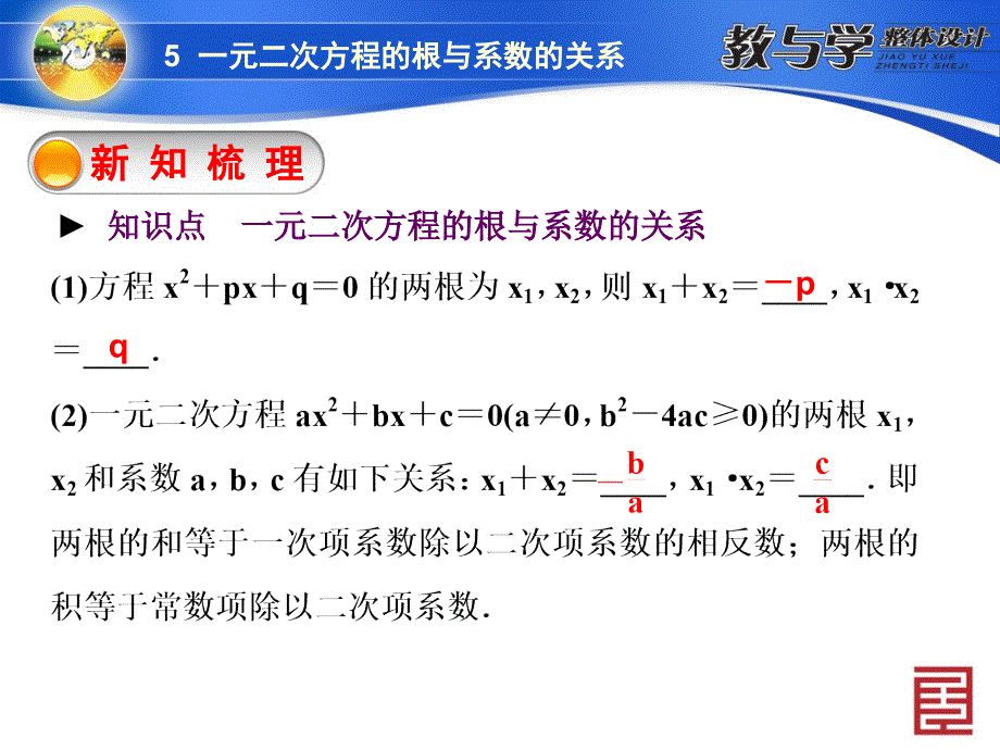 25一元二次方程的根与系数的关系 (2)_第3页