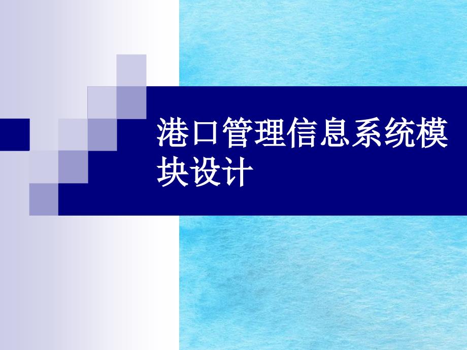 港口管理信息系统1ppt课件_第1页