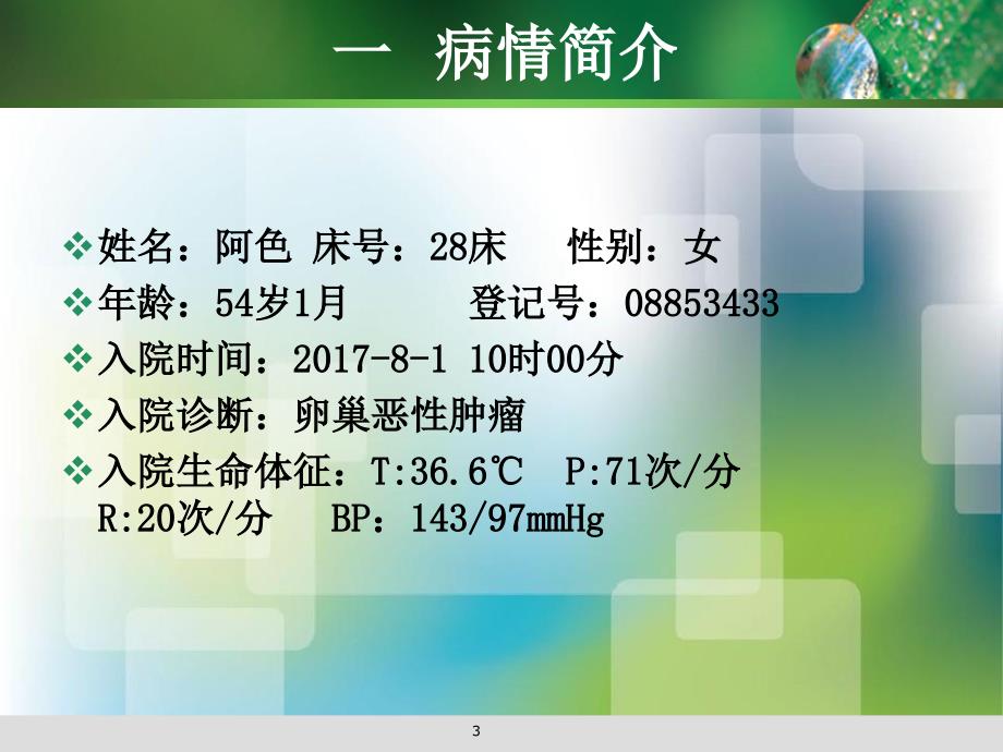 卵巢癌护理查房PPT参考幻灯片_第3页