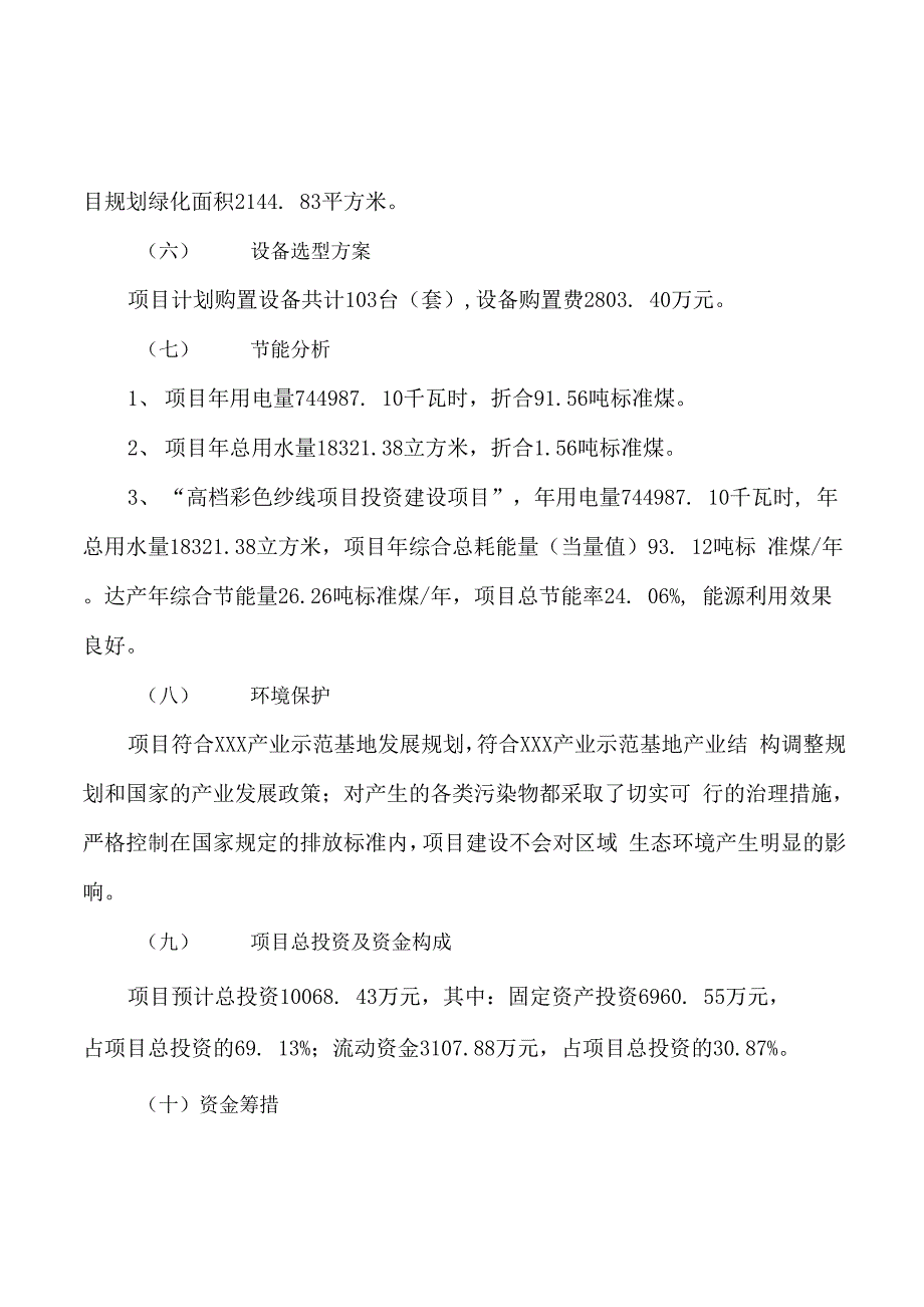 高档彩色纱线项目立项申请报告样例参考_第2页