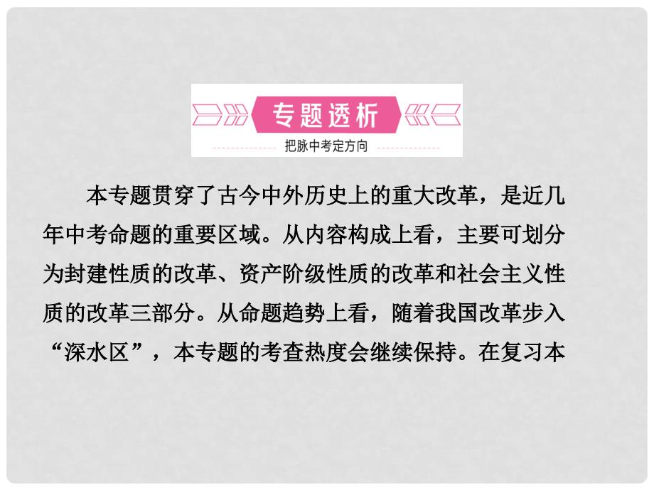 山东省滨州市中考历史复习 专题五 中外历史上的重大改革课件_第2页