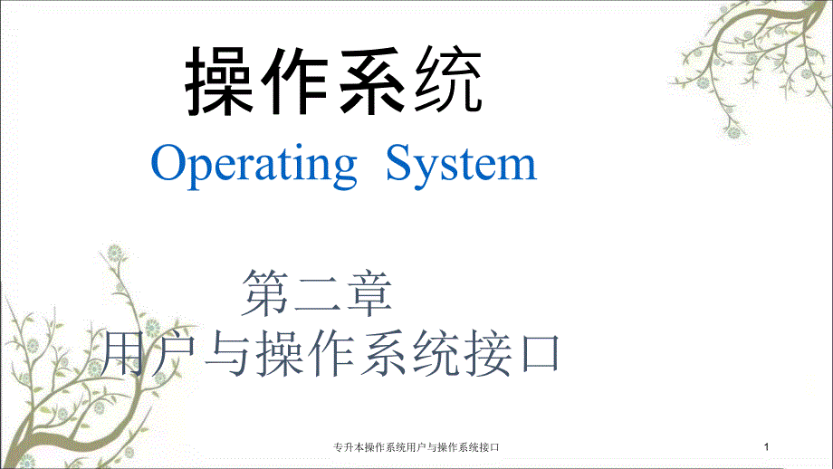 专升本操作系统用户与操作系统接口课件_第1页