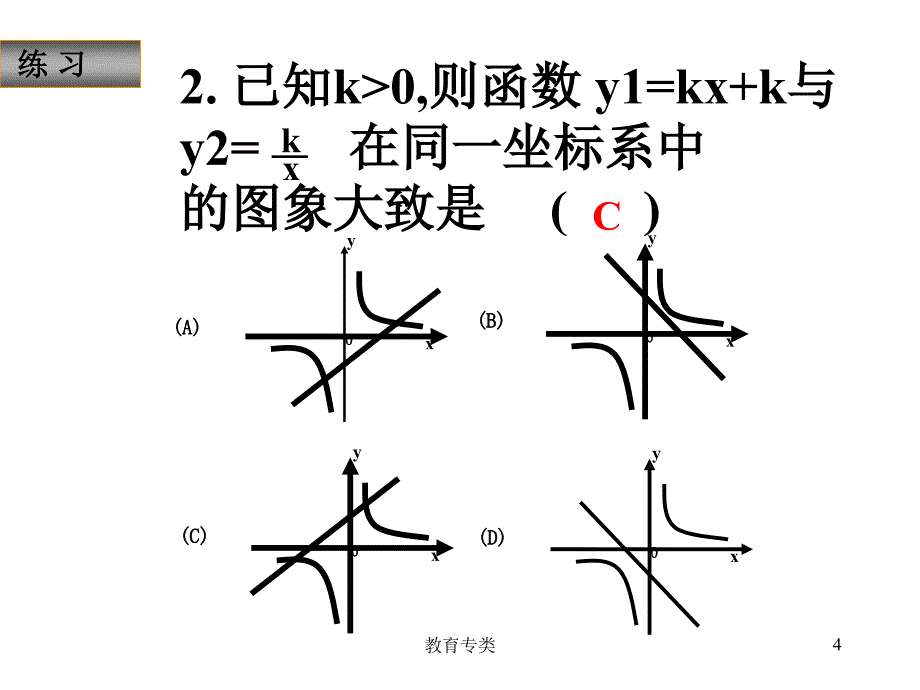 人教版九年级数学下册课件26.1.2反比例函数的图象和性质综合运用课件优制课堂_第4页