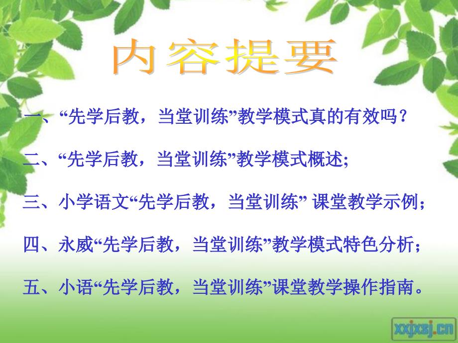 小学语文“先学后教 当堂训练教学模式、特色分析及操作指南解析”_第3页