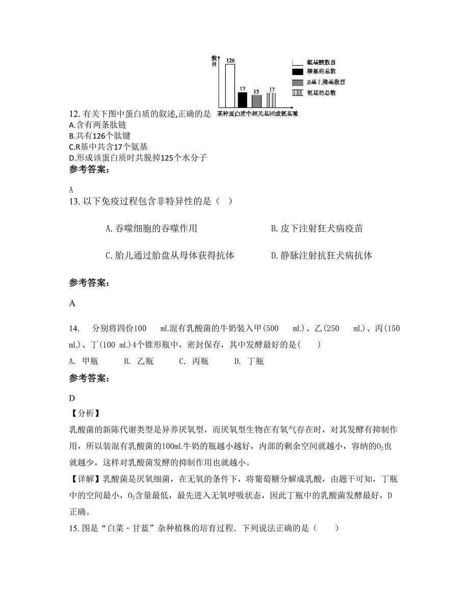 湖南省长沙市石门中学高二生物模拟试题含解析_第5页