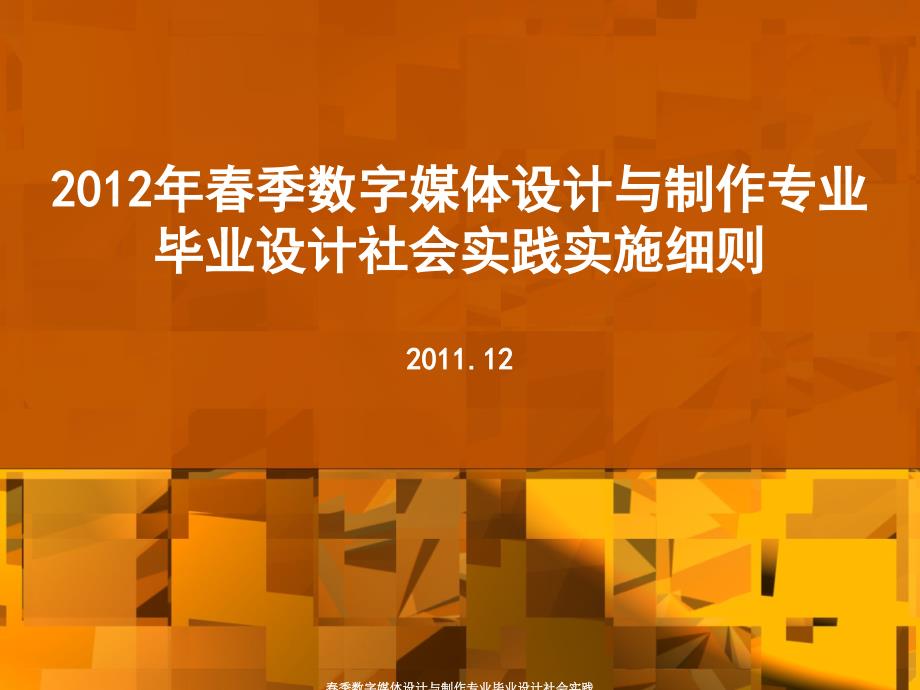 季数字媒体设计与制作专业毕业设计社会实践课件_第1页