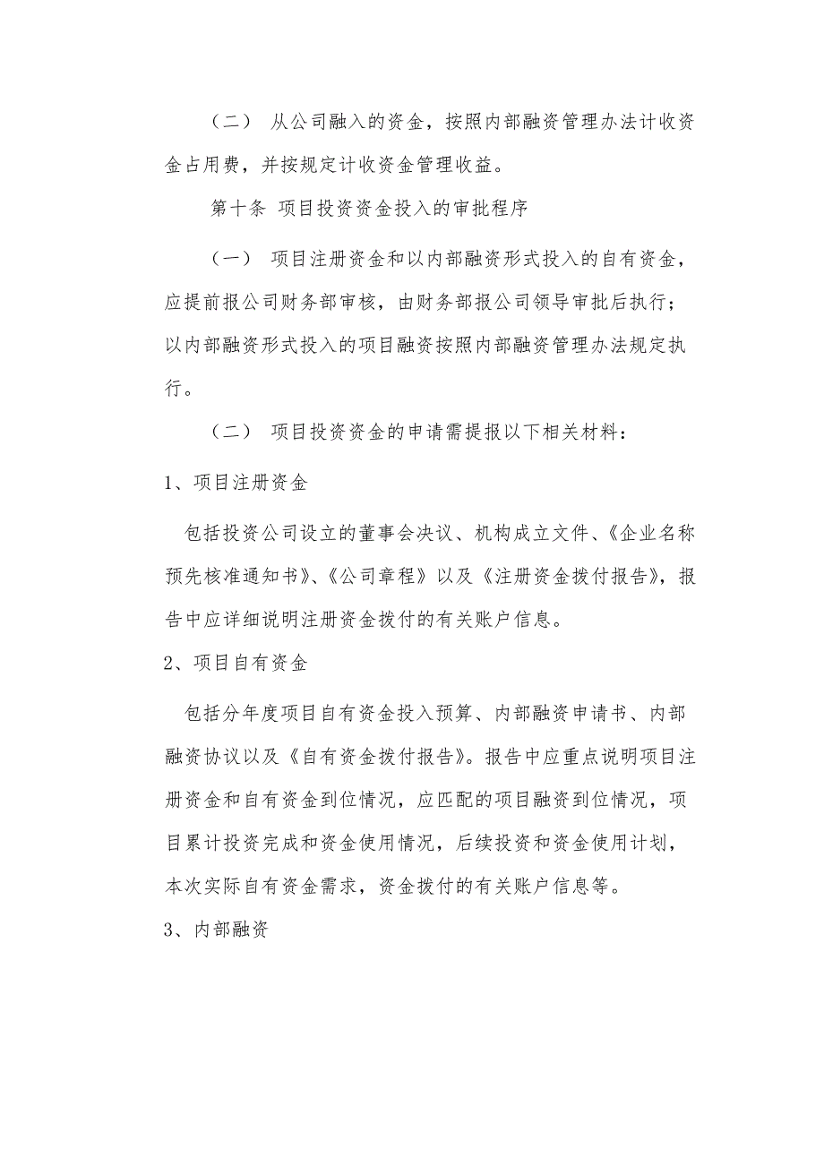 国有有限公司项目投资资金管理办法 模版_第4页