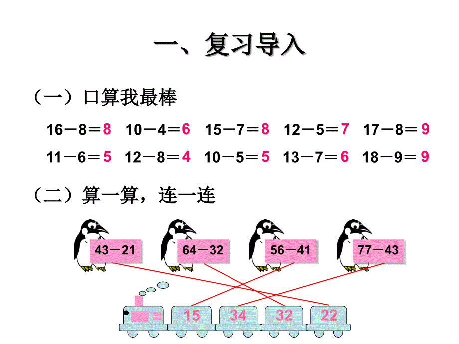 新人教版二年级数学上册：22《两位数减两位数-退位减》课件_第1页