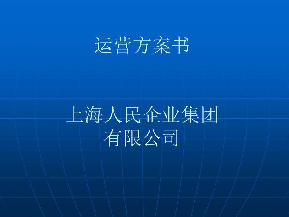 某大型企业运营方案书_第1页