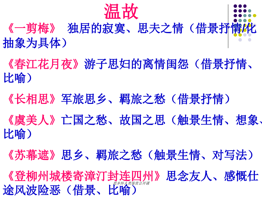 思乡怀人类鉴赏公开课课件_第3页