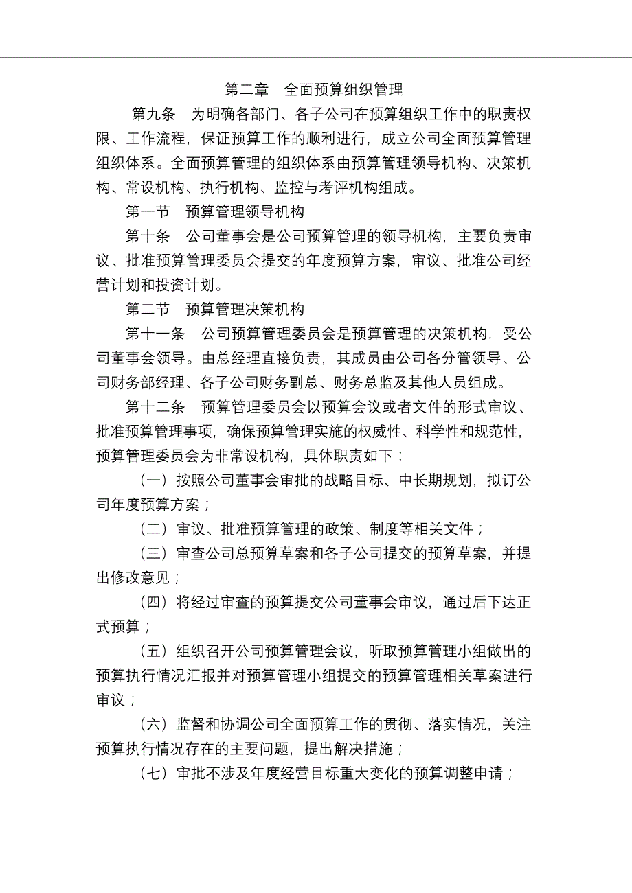 技术实业（集团）全面预算管理制度模版_第2页