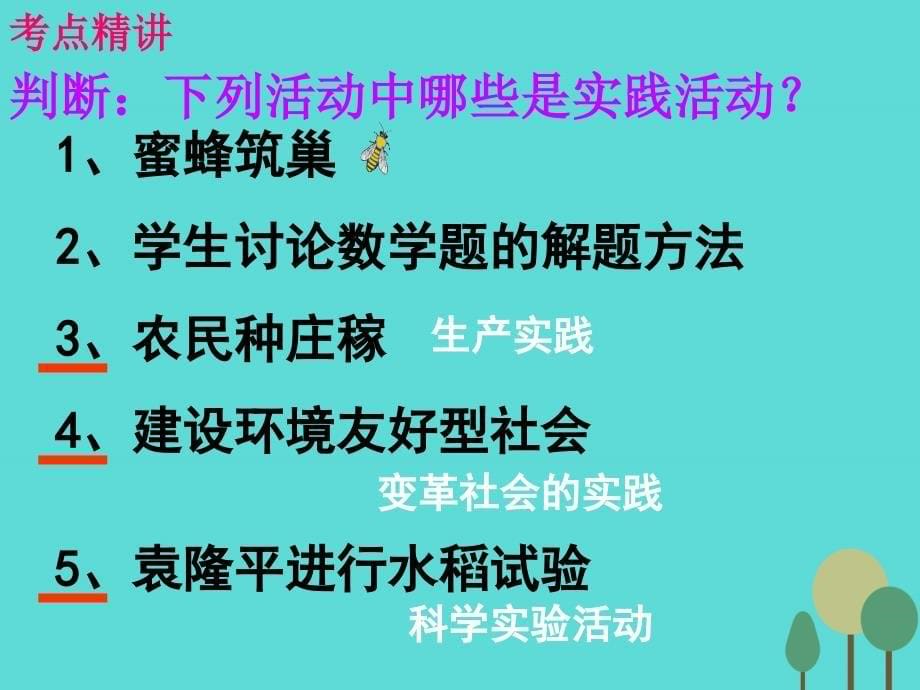 （全国通用Ⅱ）高考政治一轮复习 考点专题 模块4 单元14 课时3 求索真理的历程 考点一 实践是认识的基础课件_第5页