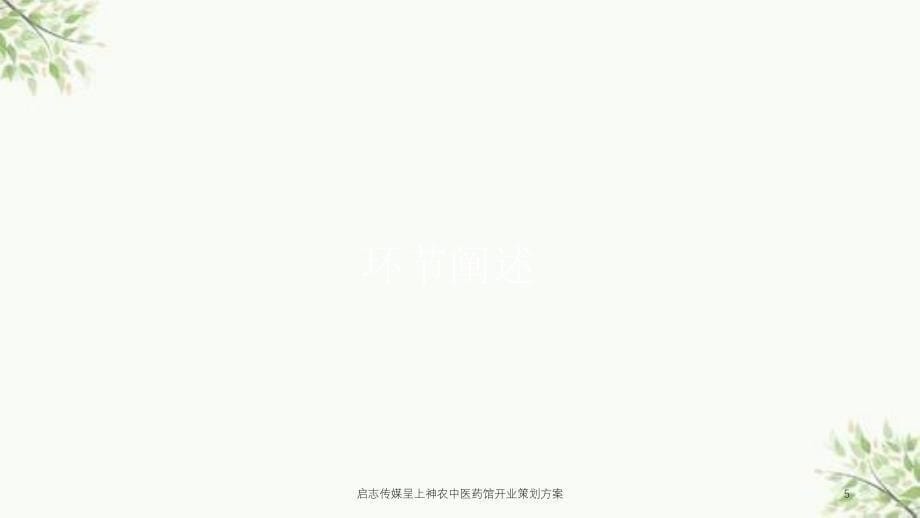 启志传媒呈上神农中医药馆开业策划方案课件_第5页