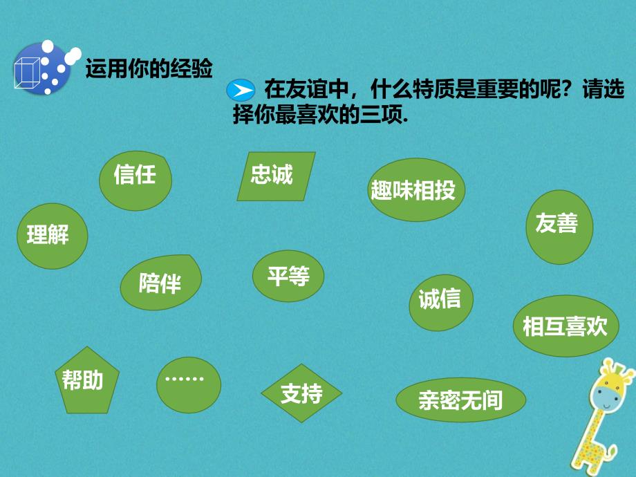 七年级道德与法治上册 第二单元 友谊的天空 第四课 友谊与成长同行 第二框 深深浅浅话友谊 新人教版_第4页