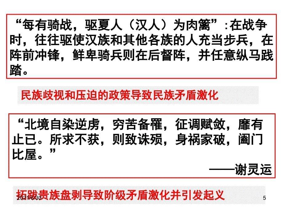 北魏孝文帝改革公开课_第5页