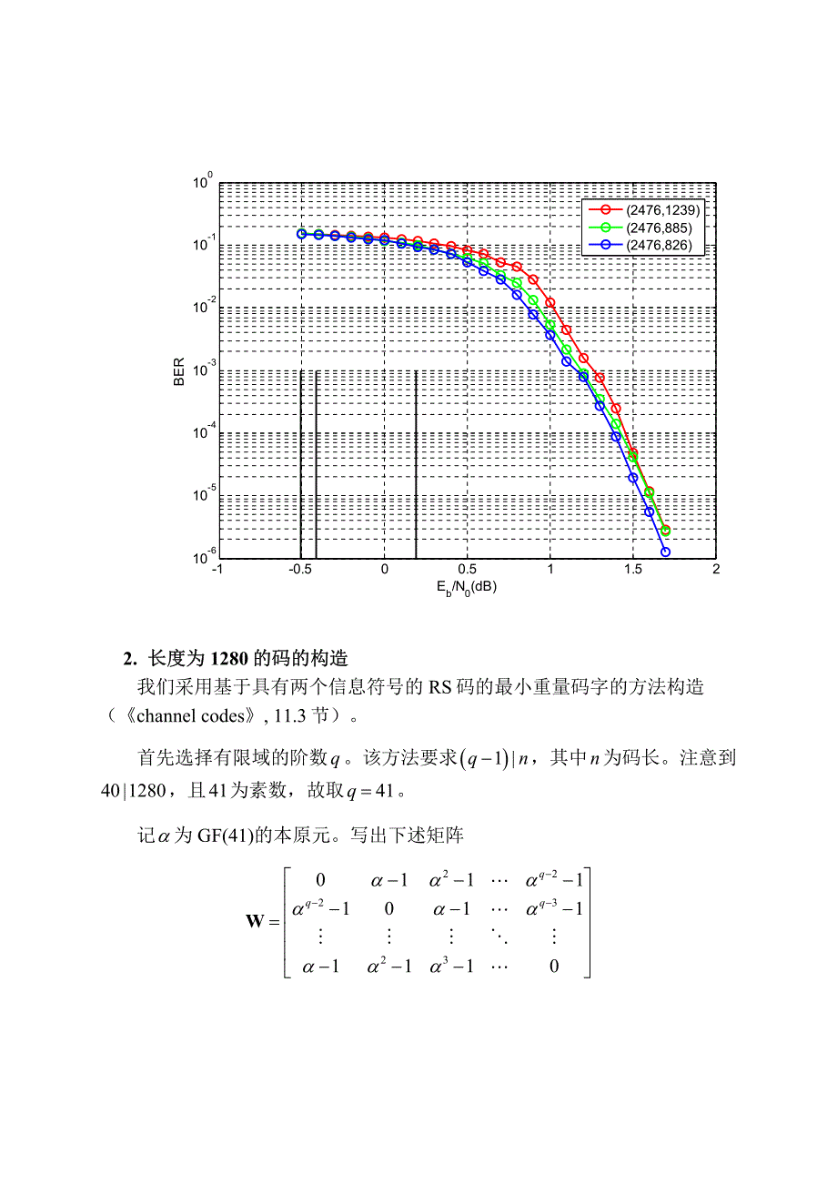 针对两组给定参数的QC-LDPC码的构造_第4页