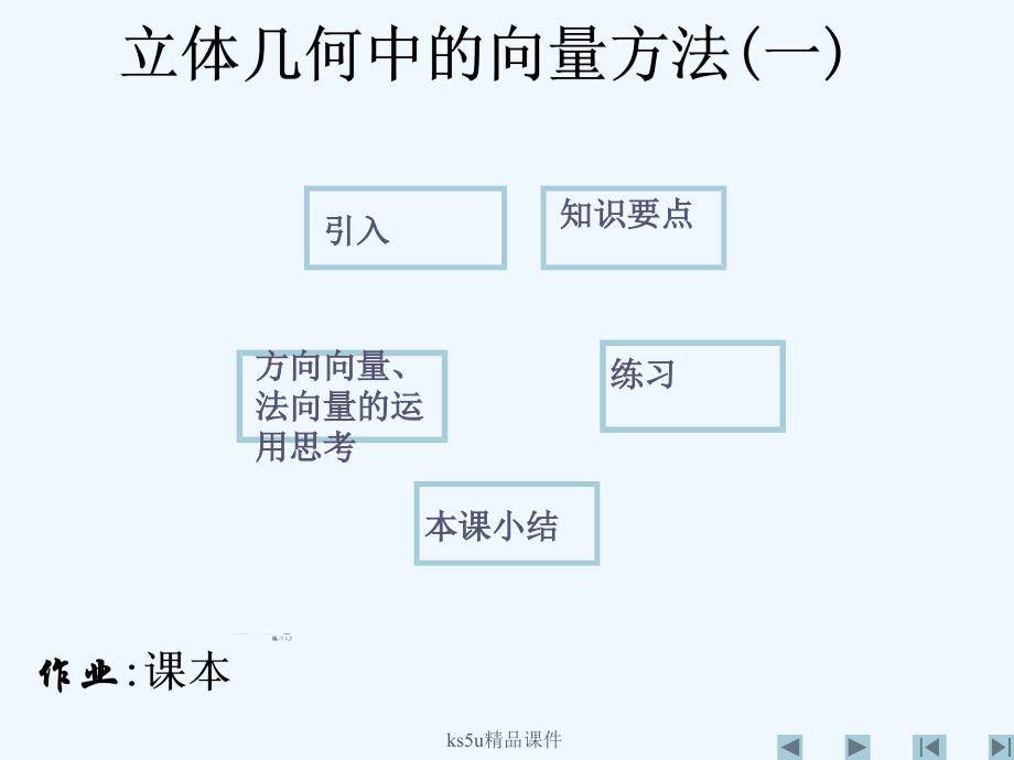 高中数学 立体几何中的向量方法(一)课件 新人教A版选修2_第1页