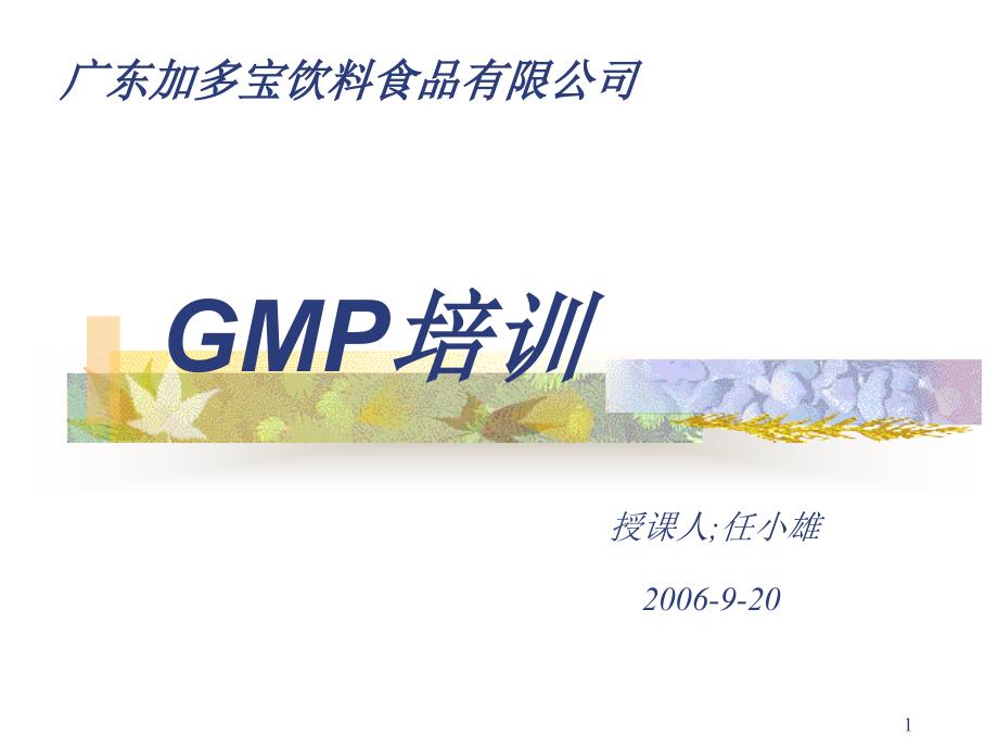 GMPtraining剖析_第1页