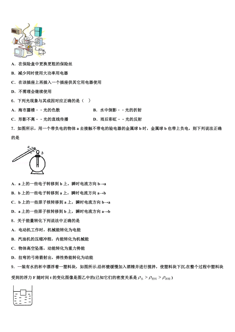 2024届山东省郯城县红花镇初级中学中考物理最后冲刺浓缩精华卷含解析_第2页