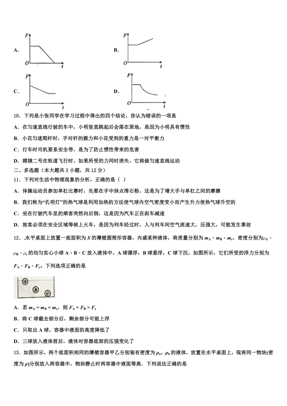 2024届山东省郯城县红花镇初级中学中考物理最后冲刺浓缩精华卷含解析_第3页