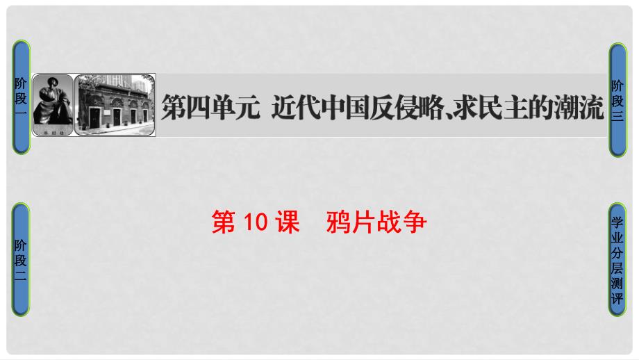 高中历史 第4单元 近代中国反侵略、求民主的潮流 第10课 鸦片战争课件 新人教版必修1_第1页