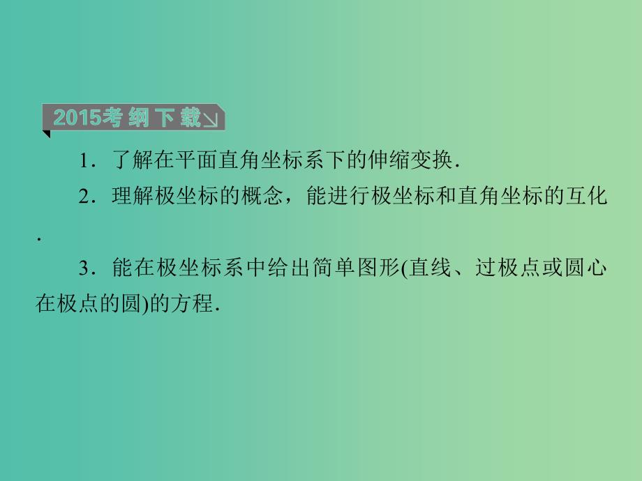 高考数学一轮复习 坐标系与参数方程 第1课时 坐标系课件 理（选修4-4）.ppt_第4页