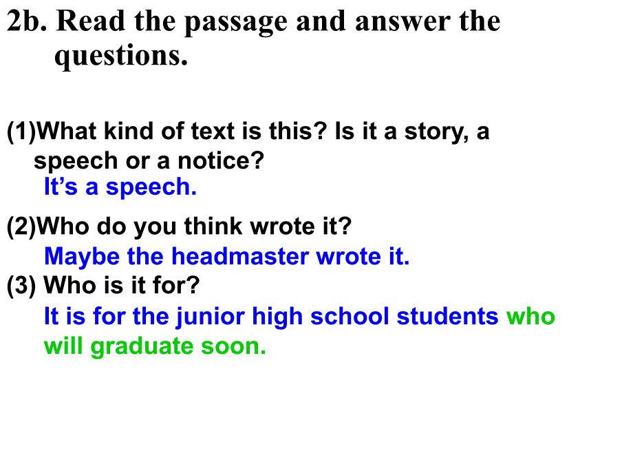 2015人教新目标九年级英语九Unit14_I_remember_meeting_all_of_you_in_Grade_7(period6PPT)_第3页