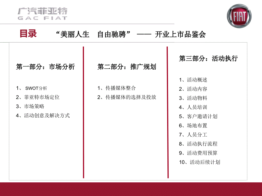 广汽菲亚特特约店开业活动方案74页_第2页