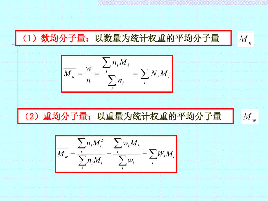 高分子物理课件5高聚物的分子量和分子量分布_第4页