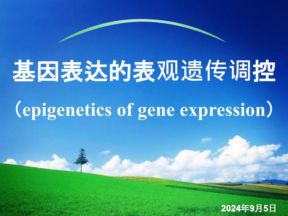 分子生物学课件：第八章 基因表达的表观遗传学调控_第1页