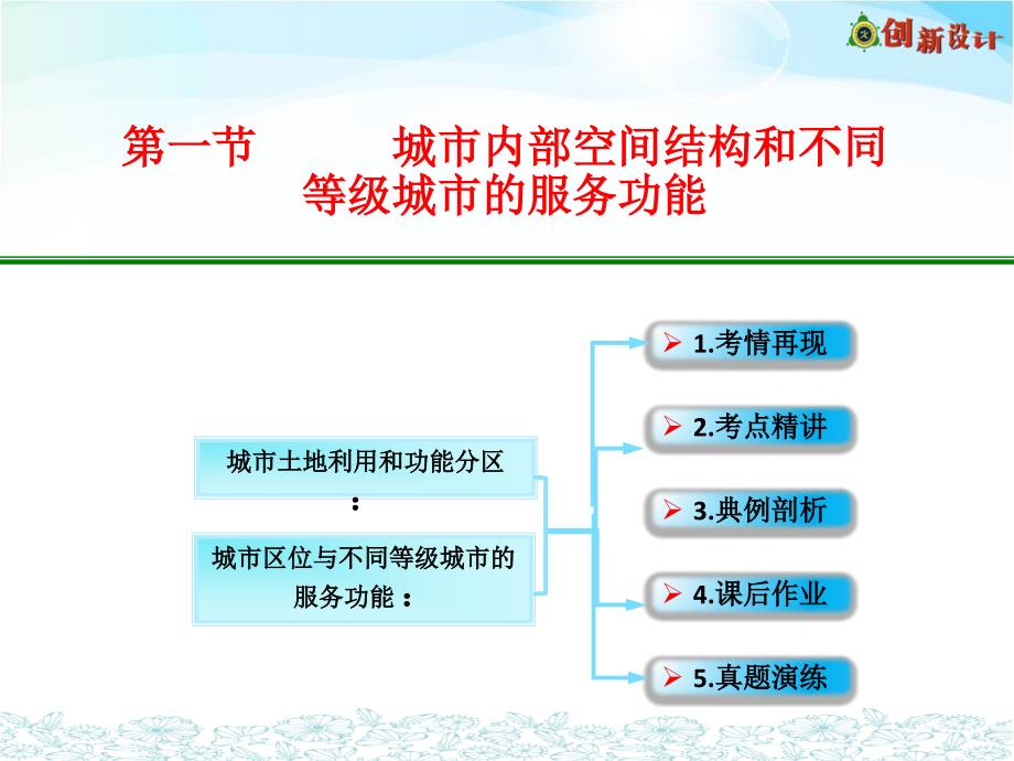 第一节城市内部空间结构和不同等级城市的服务功能_第1页