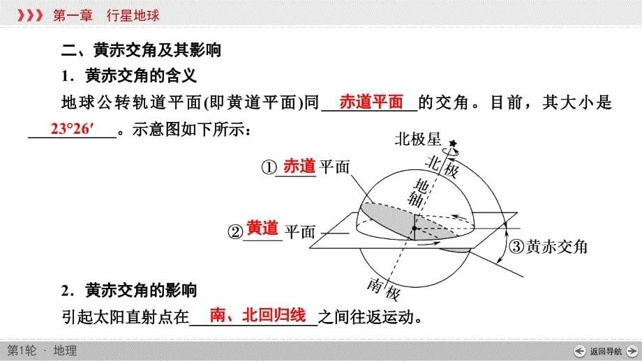 (新高考)高考地理一轮复习讲练课件第1章 第4讲 地球的公转及其地理意义 (含答案)_第5页