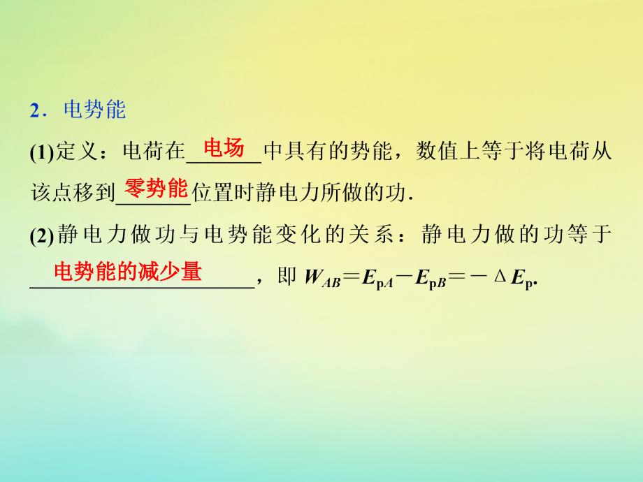 浙江选考版高考物理总复习课件：第六章3第3节电场能的性质课件_第3页