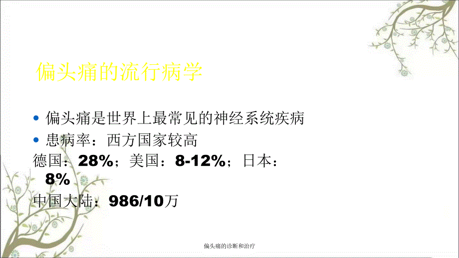 偏头痛的诊断和治疗课件_第3页