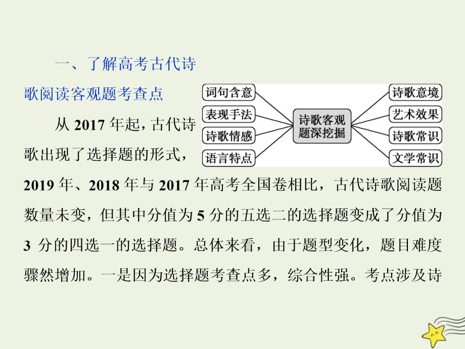 高考语文一轮复习课件专题二古代诗歌鉴赏1突破选择题：“扫除外物直觅本来”_第2页