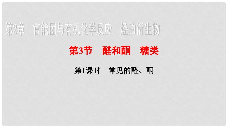 陕西省榆林市神木县第六中学高中化学 2.3.1 常见的醛、酮课件 鲁科版选修5_第1页