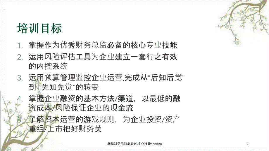 卓越财务总监必备的核心技能handou课件_第2页