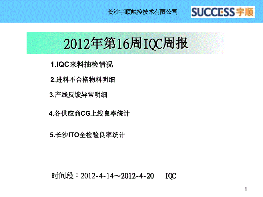 2012年16周IQC周报_第1页