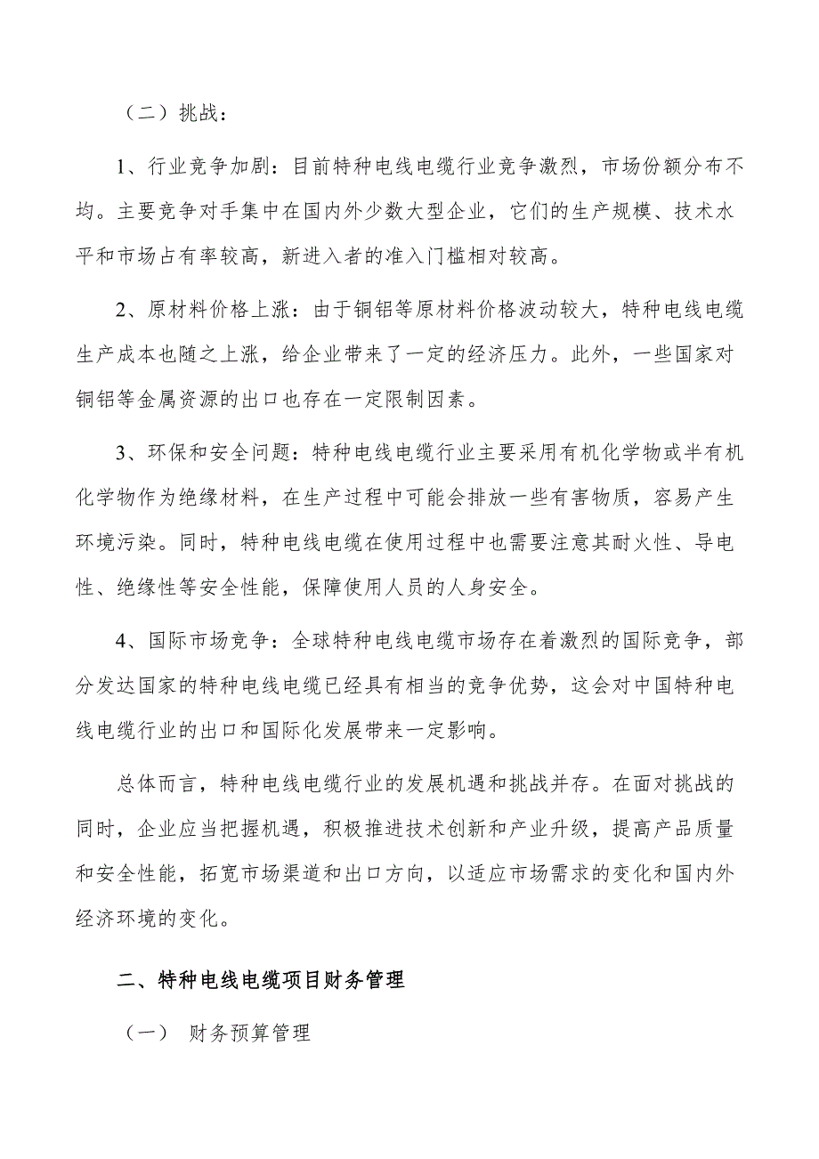 特种电线电缆项目财务管理_第2页