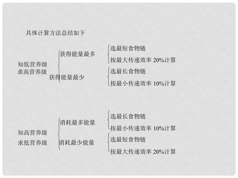 高考生物一轮总复习 第5章 生态系统及其稳定性 小专题七 生态系统中能量流动的相关计算课件 必修3_第3页