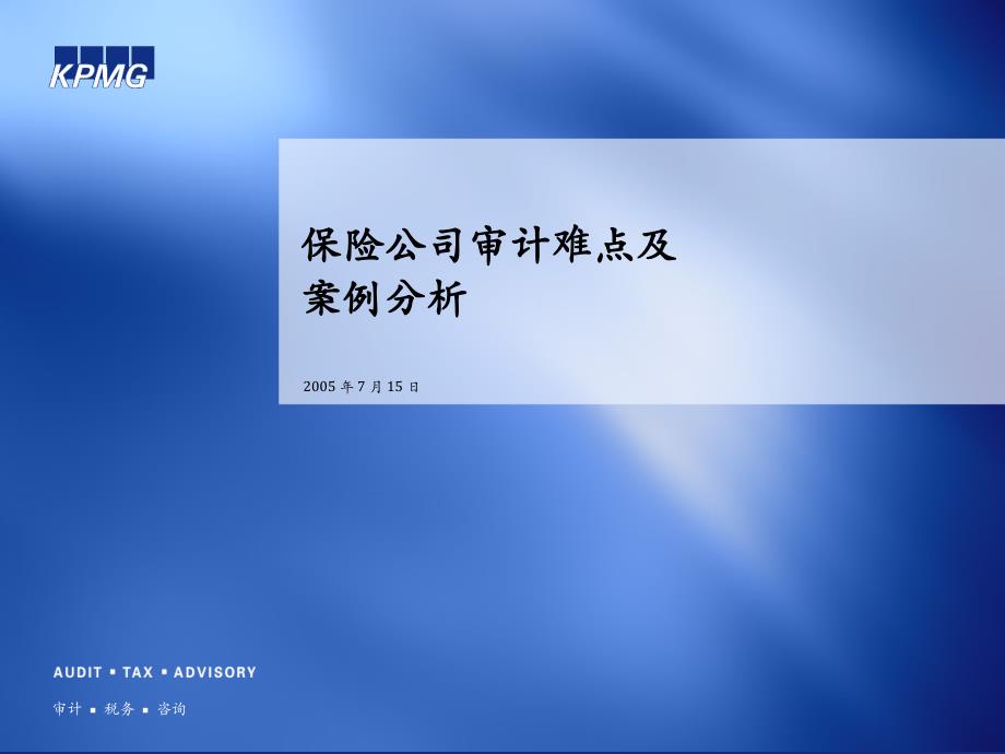 保险公司审计难点及案例分析_第1页